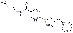 6-(1-BENZYL-1H-PYRAZOL-4-YL)-N-(3-HYDROXYPROPYL)NICOTINAMIDE Struktur