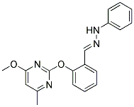 1,2-DIAZA-1-PHENYL-3-[2-[(4-METHOXY-6-METHYLPYRIMIDIN-2-YL)OXY]PHENYL]PROP-2-ENE Struktur