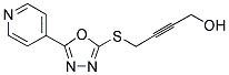 4-[(5-PYRIDIN-4-YL-1,3,4-OXADIAZOL-2-YL)THIO]BUT-2-YN-1-OL Struktur