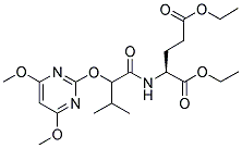 (2S)-2-[2-[(4,6-DIMETHOXYPYRIMIDIN-2-YL)OXY]-3-METHYLBUTANAMIDO]PENTANEDIOIC ACID, DIETHYL ESTER Struktur