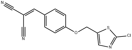 2-((4-[(2-CHLORO-1,3-THIAZOL-5-YL)METHOXY]PHENYL)METHYLENE)MALONONITRILE Struktur