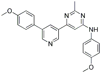 (4-METHOXY-PHENYL)-(6-[5-(4-METHOXY-PHENYL)-PYRIDIN-3-YL]-2-METHYL-PYRIMIDIN-4-YL)-AMINE Struktur