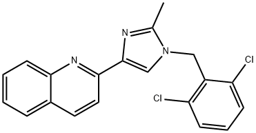 2-[1-(2,6-DICHLOROBENZYL)-2-METHYL-1H-IMIDAZOL-4-YL]QUINOLINE Struktur