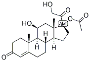 4-PREGNEN-11-BETA, 17,21-TRIOL-3,20-DIONE 17-ACETATE Struktur