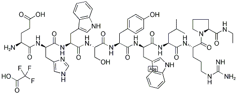 [DES-GLY10, D-HIS2, D-TRP6, PRO9]-LH-RH ETHYLAMIDE TRIFLUOROACETATE SALT Struktur