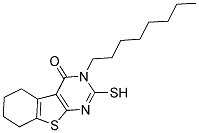 2-MERCAPTO-3-OCTYL-5,6,7,8-TETRAHYDRO-3H-BENZO[4,5]THIENO[2,3-D]PYRIMIDIN-4-ONE Struktur