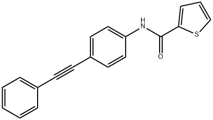 N-[4-(2-PHENYLETHYNYL)PHENYL]-2-THIOPHENECARBOXAMIDE Struktur