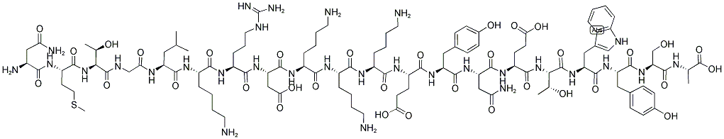 H-ASN-MET-THR-GLY-LEU-LYS-ARG-ASP-LYS-LYS-LYS-GLU-TYR-ASN-GLU-THR-TRP-TYR-SER-ALA-OH Struktur