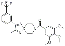 2-METHYL-3-(3-(TRIFLUOROMETHYL)PHENYL)-8-(3,4,5-TRIMETHOXYBENZOYL)-1,4,8-TRIAZASPIRO[4.5]DECA-1,3-DIENE Struktur