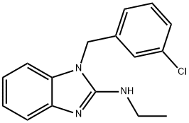 1-(3-CHLOROBENZYL)-N-ETHYL-1H-1,3-BENZIMIDAZOL-2-AMINE Struktur