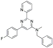 N-BENZYL-6-(4-FLUOROPHENYL)-N-METHYL-2-PYRIDIN-2-YLPYRIMIDIN-4-AMINE Struktur