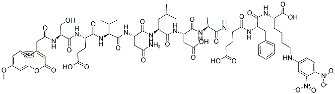 MCA-(ASN670,LEU671)-AMYLOID BETA/A4 PROTEIN PRECURSOR770 (667-675)-LYS(DNP) Struktur