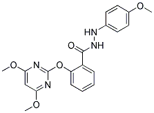 2-[(4,6-DIMETHOXYPYRIMIDIN-2-YL)OXY]BENZOIC ACID, 2-(4-METHOXYPHENYL)HYDRAZIDE Struktur