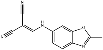 2-([(2-METHYL-1,3-BENZOXAZOL-6-YL)AMINO]METHYLENE)MALONONITRILE Struktur