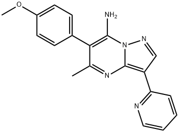 6-(4-METHOXYPHENYL)-5-METHYL-3-(2-PYRIDINYL)PYRAZOLO[1,5-A]PYRIMIDIN-7-AMINE Struktur