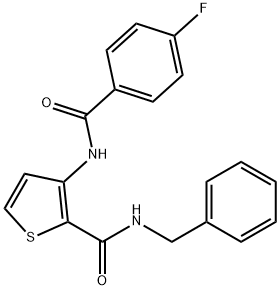 N-BENZYL-3-[(4-FLUOROBENZOYL)AMINO]-2-THIOPHENECARBOXAMIDE Struktur