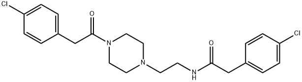 2-(4-CHLOROPHENYL)-N-(2-(4-[2-(4-CHLOROPHENYL)ACETYL]PIPERAZINO)ETHYL)ACETAMIDE Struktur