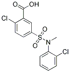 2-CHLORO-5-[(2-CHLORO-PHENYL)-METHYL-SULFAMOYL]-BENZOIC ACID Struktur