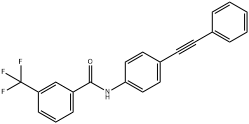 N-[4-(2-PHENYLETHYNYL)PHENYL]-3-(TRIFLUOROMETHYL)BENZENECARBOXAMIDE Struktur