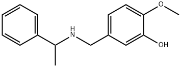 2-METHOXY-5-[(1-PHENYLETHYLAMINO)METHYL]PHENOL Struktur