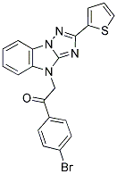 1-(4-BROMOPHENYL)-2-(2-THIEN-2-YL-4H-[1,2,4]TRIAZOLO[1,5-A]BENZIMIDAZOL-4-YL)ETHANONE Struktur