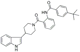 4-TERT-BUTYL-N-[2-((4-(1H-INDOL-3-YL)PIPERIDIN-1-YL)CARBONYL)PHENYL]BENZAMIDE Struktur