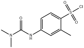 4-(3,3-DIMETHYL-UREIDO)-2-METHYL-BENZENESULFONYL CHLORIDE Struktur