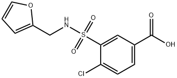 4-CHLORO-3-[(FURAN-2-YLMETHYL)-SULFAMOYL]-BENZOIC ACID Struktur