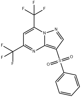 3-(PHENYLSULFONYL)-5,7-BIS(TRIFLUOROMETHYL)PYRAZOLO[1,5-A]PYRIMIDINE Struktur