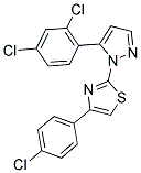 4-(4-CHLOROPHENYL)-2-[5-(2,4-DICHLOROPHENYL)-1H-PYRAZOL-1-YL]-1,3-THIAZOLE Struktur