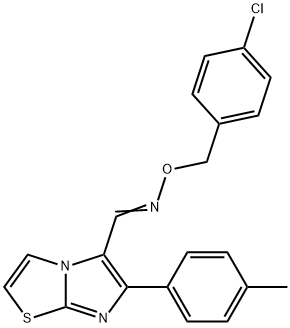 6-(4-METHYLPHENYL)IMIDAZO[2,1-B][1,3]THIAZOLE-5-CARBALDEHYDE O-(4-CHLOROBENZYL)OXIME Struktur