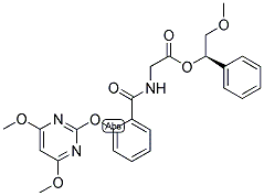 [2-[(4,6-DIMETHOXYPYRIMIDIN-2-YL)OXY]BENZAMIDO]ACETIC ACID, (1R)-2-METHOXY-1-PHENYLETHYL ESTER Struktur