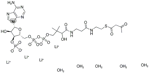 ACETOACETYL COENZYME A, TETRALITHIUM PENTAHYDRATE LITHIUM SALT Struktur