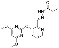 N-[1-AZA-2-[3-[(4,6-DIMETHOXYPYRIMIDIN-2-YL)OXY]PYRIDIN-2-YL]ETHENYL]PROPIONAMIDE Struktur