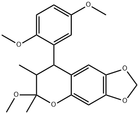 8-(2,5-DIMETHOXYPHENYL)-6,7-DIMETHYL-7,8-DIHYDRO-6H-[1,3]DIOXOLO[4,5-G]CHROMEN-6-YL METHYL ETHER Struktur