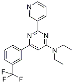 N,N-DIETHYL-2-PYRIDIN-3-YL-6-[3-(TRIFLUOROMETHYL)PHENYL]PYRIMIDIN-4-AMINE Struktur