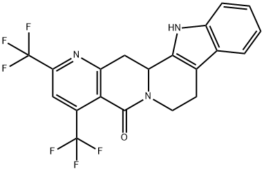 2,4-BIS(TRIFLUOROMETHYL)-8,13,13B,14-TETRAHYDROINDOLO[2',3':3,4]PYRIDO[1,2-G][1,6]NAPHTHYRIDIN-5(7H)-ONE Struktur