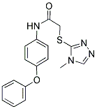 2-[(4-METHYL-4H-1,2,4-TRIAZOL-3-YL)SULFANYL]-N-(4-PHENOXYPHENYL)ACETAMIDE Struktur