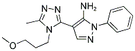 4-[4-(3-METHOXYPROPYL)-5-METHYL-4H-1,2,4-TRIAZOL-3-YL]-1-PHENYL-1H-PYRAZOL-5-AMINE Struktur