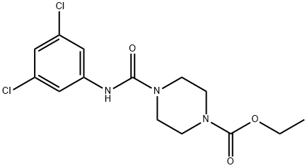 ETHYL 4-(N-(3,5-DICHLOROPHENYL)CARBAMOYL)PIPERAZINECARBOXYLATE Struktur