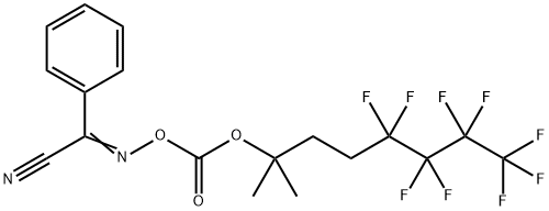 2-[2-(1H,1H,2H,2H-PERFLUOROHEXYL)ISOPROPOXYCARBONYLOXYIMINO]-2-PHENYLACETONITRILE Struktur