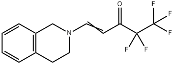 (E)-1-[3,4-DIHYDRO-2(1H)-ISOQUINOLINYL]-4,4,5,5,5-PENTAFLUORO-1-PENTEN-3-ONE Struktur