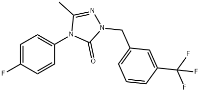 4-(4-FLUOROPHENYL)-5-METHYL-2-[3-(TRIFLUOROMETHYL)BENZYL]-2,4-DIHYDRO-3H-1,2,4-TRIAZOL-3-ONE Struktur