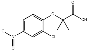 2-(2-CHLORO-4-NITROPHENOXY)-2-METHYLPROPANOIC ACID Struktur