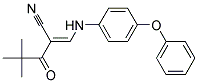 2-(2,2-DIMETHYLPROPANOYL)-3-((4-PHENOXYPHENYL)AMINO)PROP-2-ENENITRILE Struktur