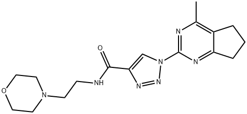 1-(4-METHYL-6,7-DIHYDRO-5H-CYCLOPENTA[D]PYRIMIDIN-2-YL)-N-(2-MORPHOLINOETHYL)-1H-1,2,3-TRIAZOLE-4-CARBOXAMIDE Struktur