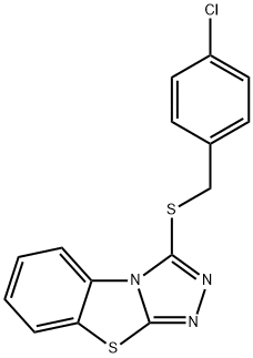 3-(4-CHLORO-BENZYLSULFANYL)-BENZO[4,5]THIAZOLO[2,3-C][1,2,4]TRIAZOLE Struktur