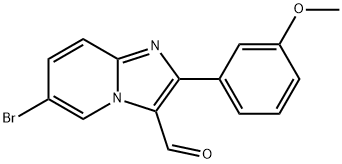 6-BROMO-2-(3-METHOXY-PHENYL)-IMIDAZO[1,2-A]-PYRIDINE-3-CARBALDEHYDE Struktur