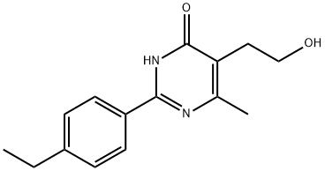 2-(4-ETHYLPHENYL)-5-(2-HYDROXYETHYL)-6-METHYL-4(3H)-PYRIMIDINONE Struktur