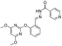 N-[1-AZA-2-[2-[(4,6-DIMETHOXYPYRIMIDIN-2-YL)OXY]PHENYL]ETHENYL]PYRIDINE-4-CARBOXAMIDE Struktur